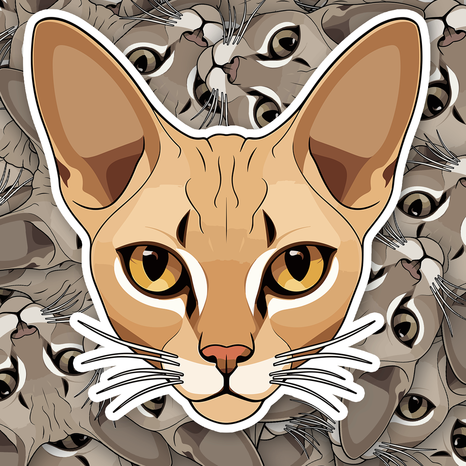 Cat Face Sticker