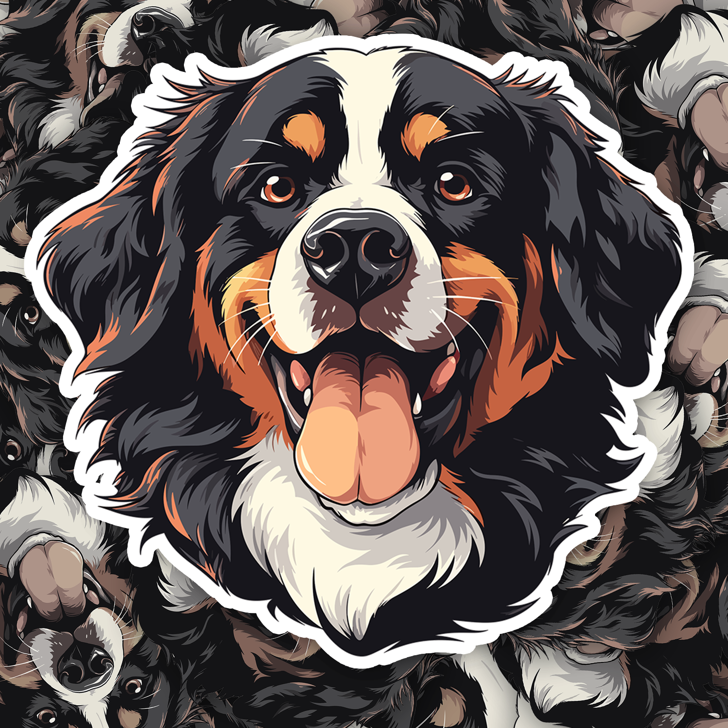 Bernese Dog Sticker - Turbo Vinyl