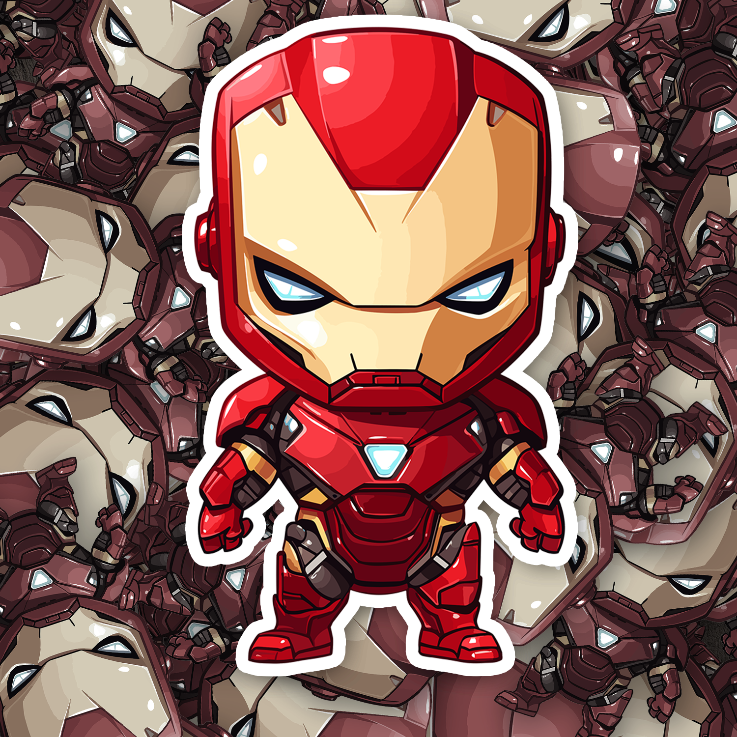 Chibi Iron Man Sticker - Turbo Vinyl