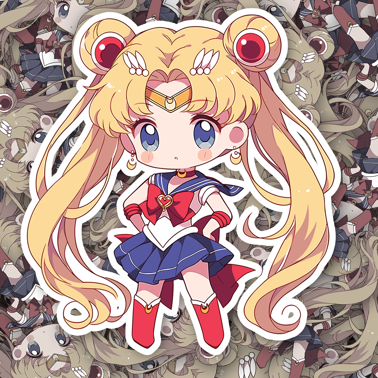 Chibi Sailor Moon Sticker - Turbo Vinyl