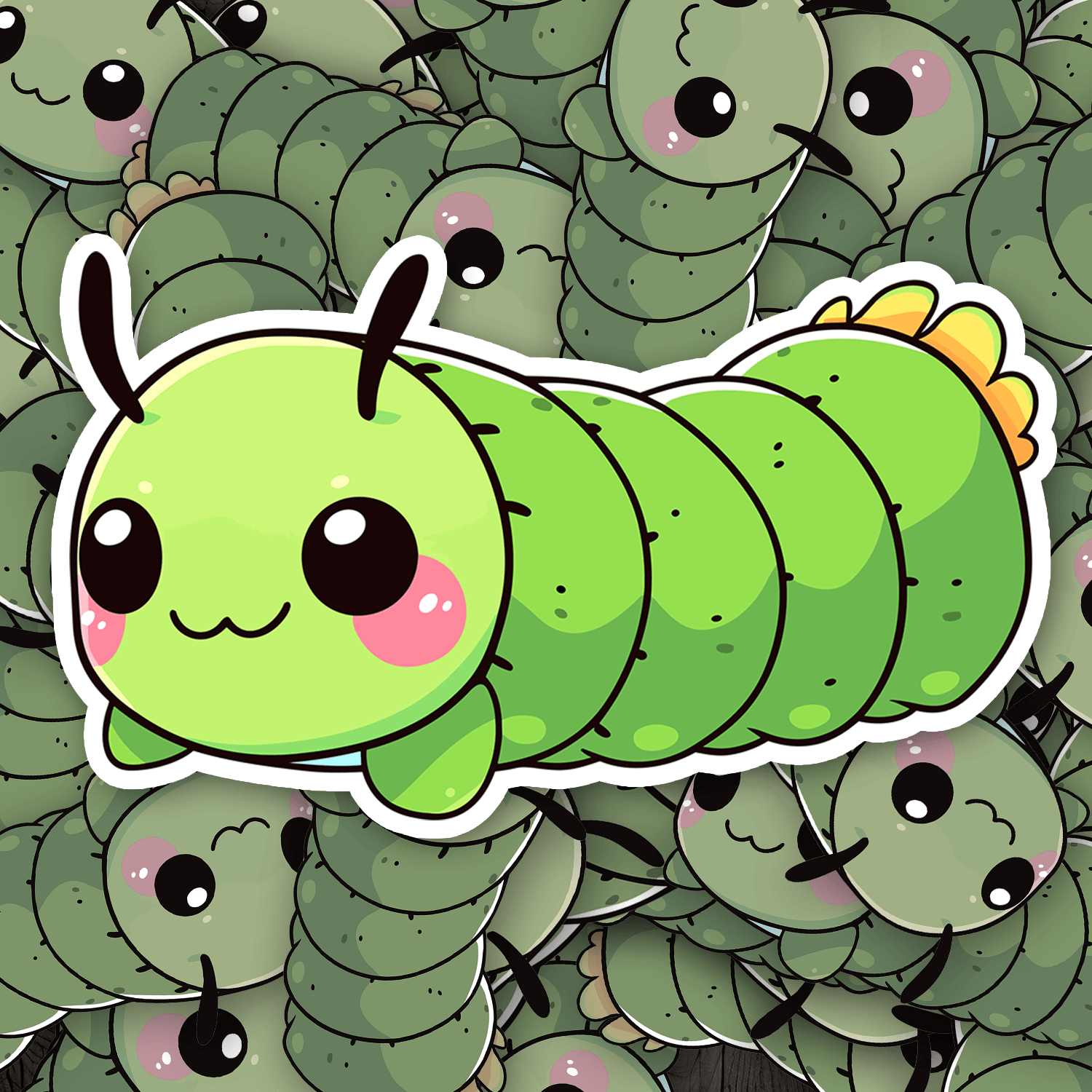 Cute Caterpillar Sticker - Turbo Vinyl