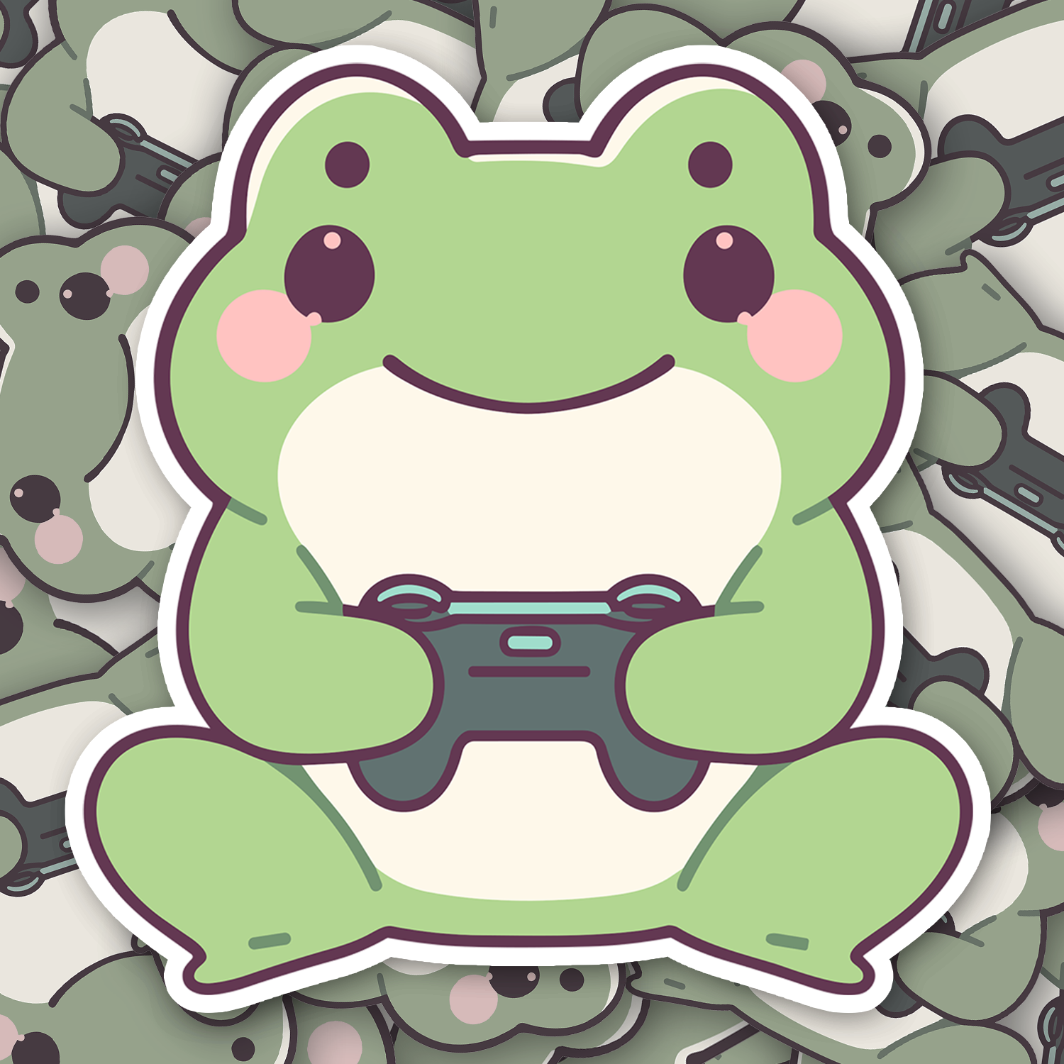 Cute Frog Gaming Sticker - Turbo Vinyl