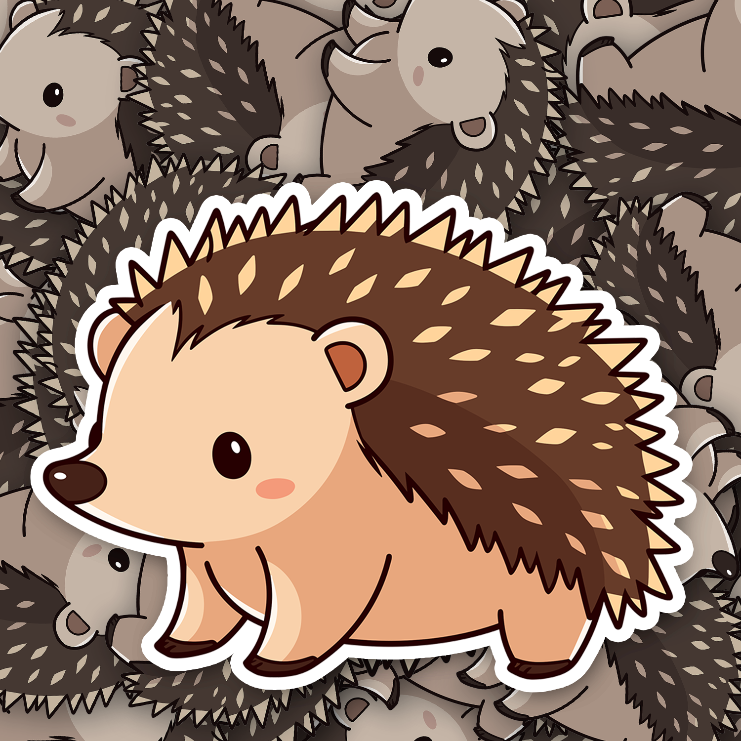 Cute Hedgehog Sticker - Turbo Vinyl