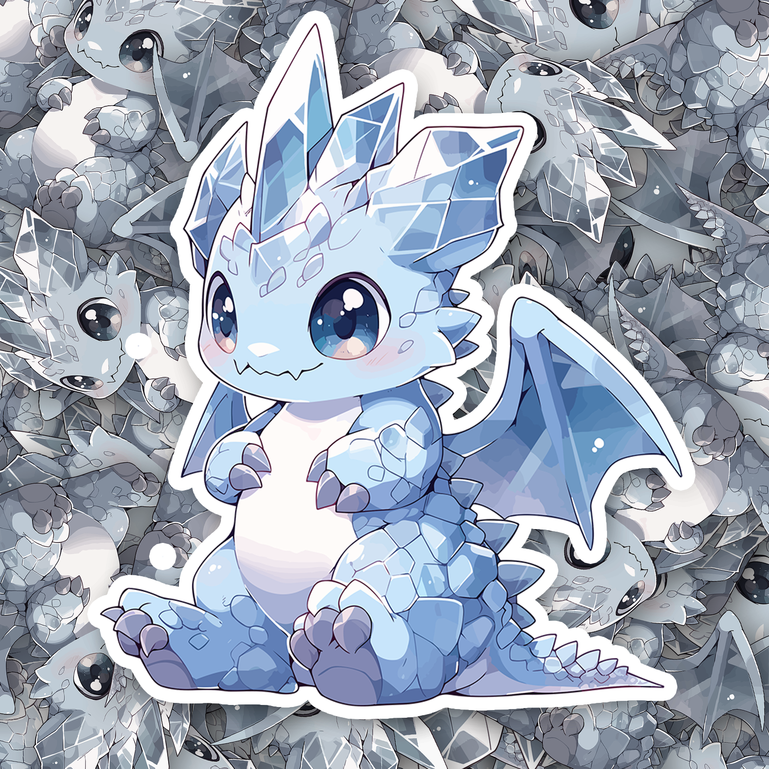 Cute Ice Dragon Sticker - Turbo Vinyl