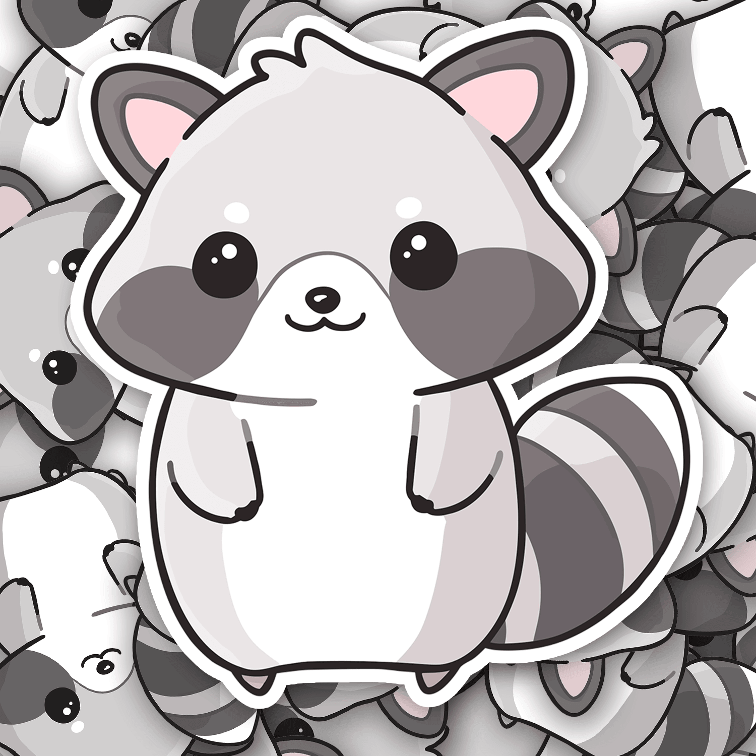 Rascal Raccoon Sticker Cute Raccoon Sticker - Fast & Free Shipping – Turbo Vinyl