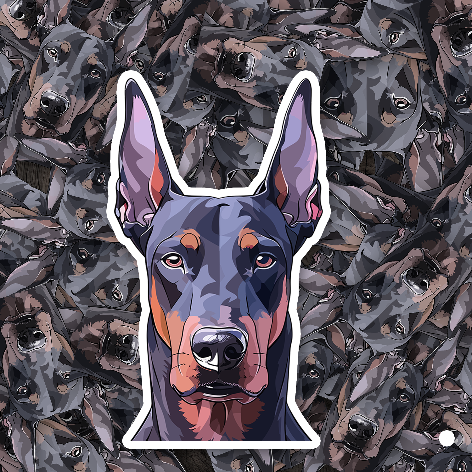 Dobermann Dog Sticker - Turbo Vinyl