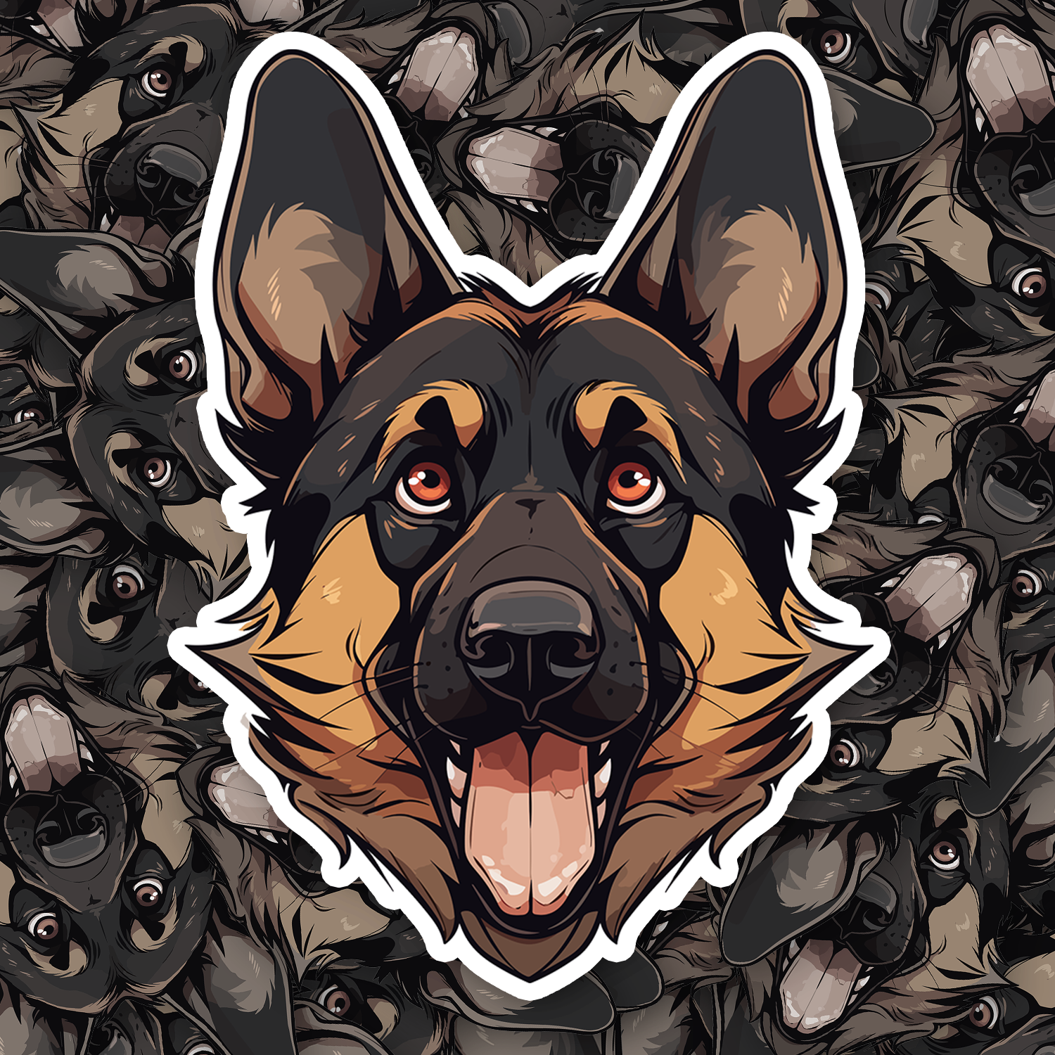 German Shepherd Dog Sticker - Turbo Vinyl