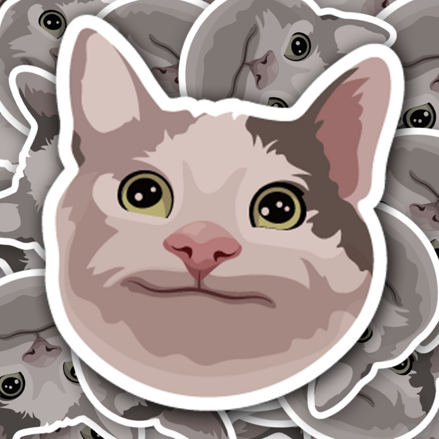 Polite Cat Meme Sticker - Turbo Vinyl