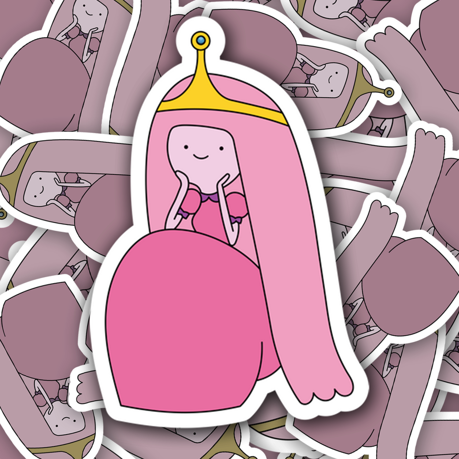 Princess Bubblegum Sitting Sticker - Turbo Vinyl
