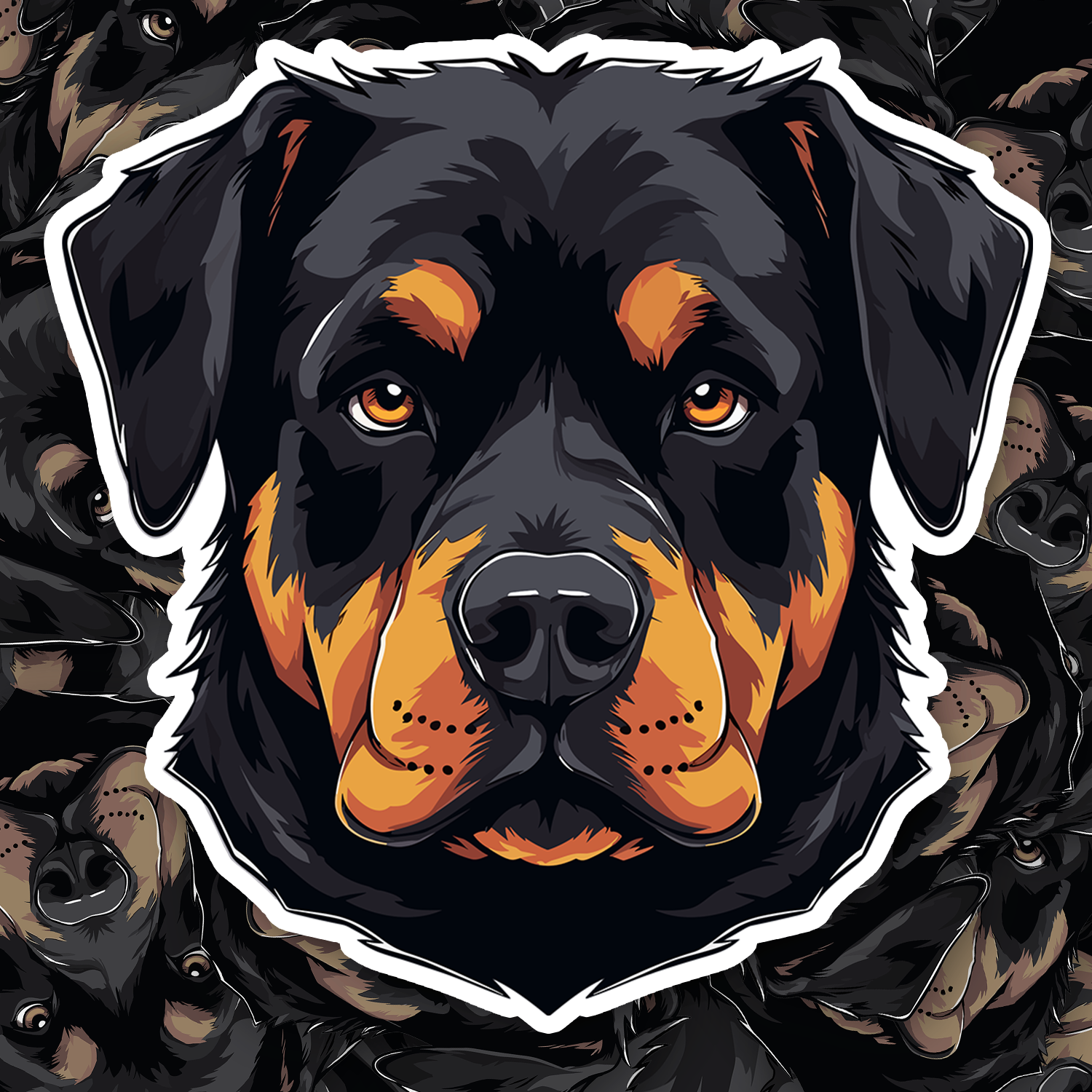 Rottweiler Dog Sticker - Turbo Vinyl