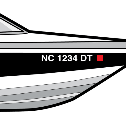 Boat Registration Lettering Decal - Turbo Vinyl