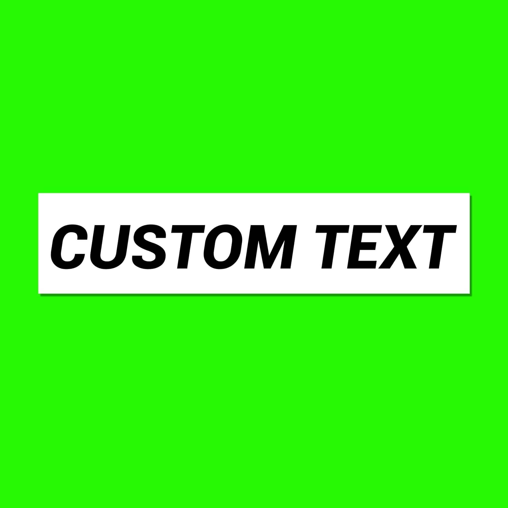 Custom Text Decal – Turbo Vinyl