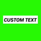Custom Text Decal - Turbo Vinyl